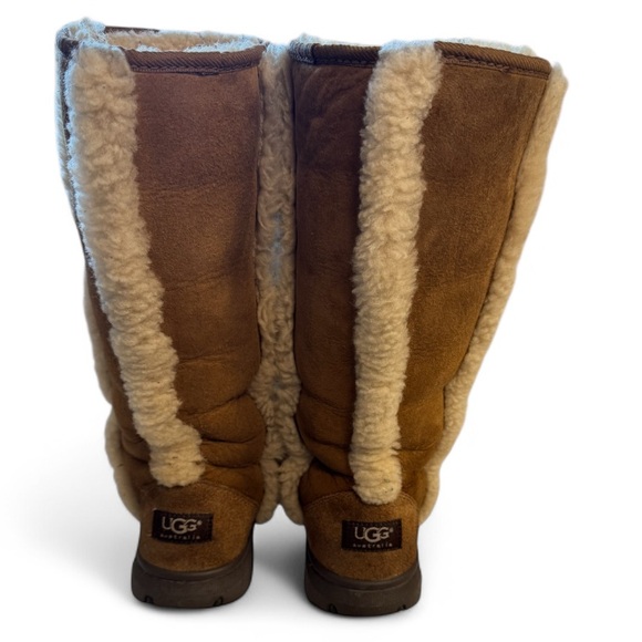 UGG Sunburst Women's Chestnut  Tall Shearling Boots - Picture 4 of 10